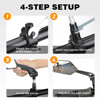 Adjustable 360° Bike Rear View Mirror