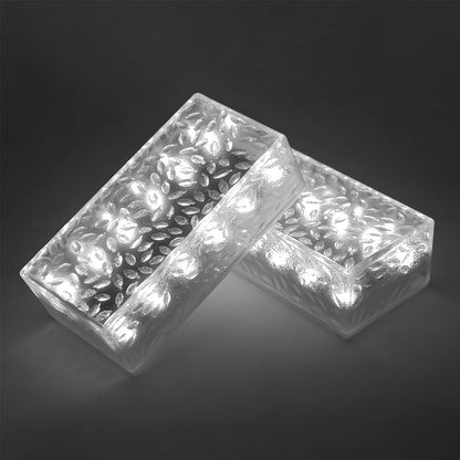 Outdoor Solar Powered Step Lights - 2 Pack Rectangular Deck Lights