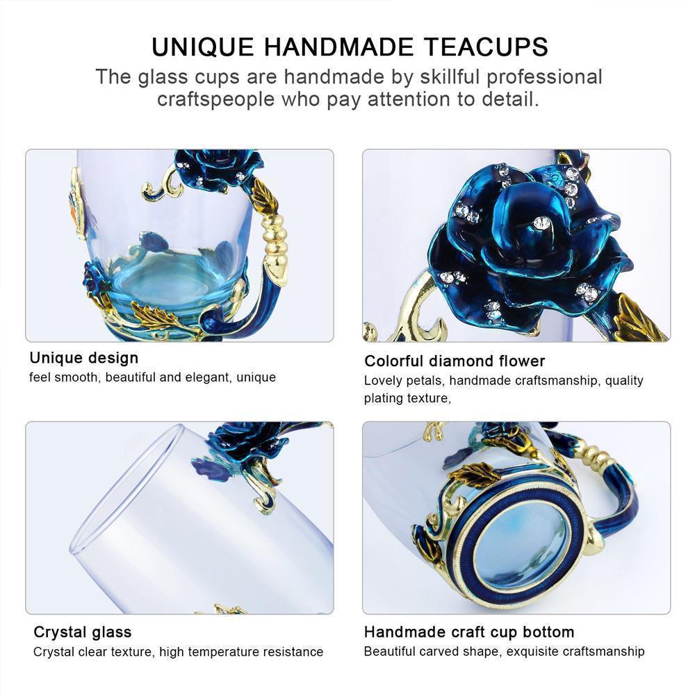 Beautiful Floral Tea Cup Set With Spoon