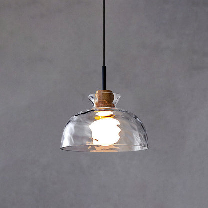 Stylish Wooden Glass Pendant Ceiling Light
