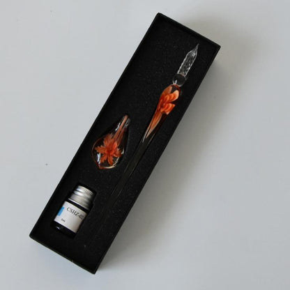 Luxury Glass Calligraphy Pen Kit with Ink