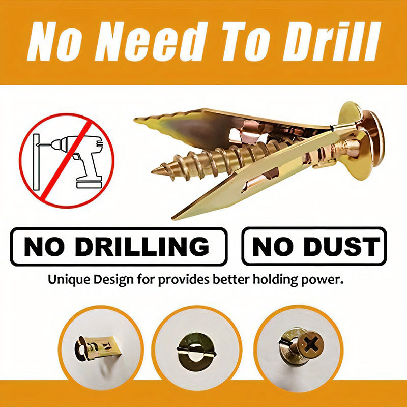 Strong Drywall Anchor Kit with Heavy Duty Zinc Screws