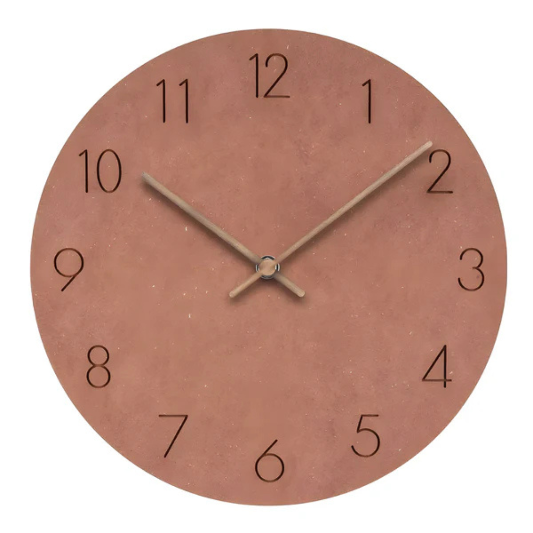 Big Silent Wooden Clock - Modern Minimalist Style