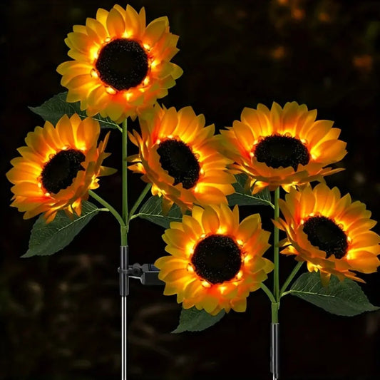Bright Solar Powered Garden Flower Light - Cofik