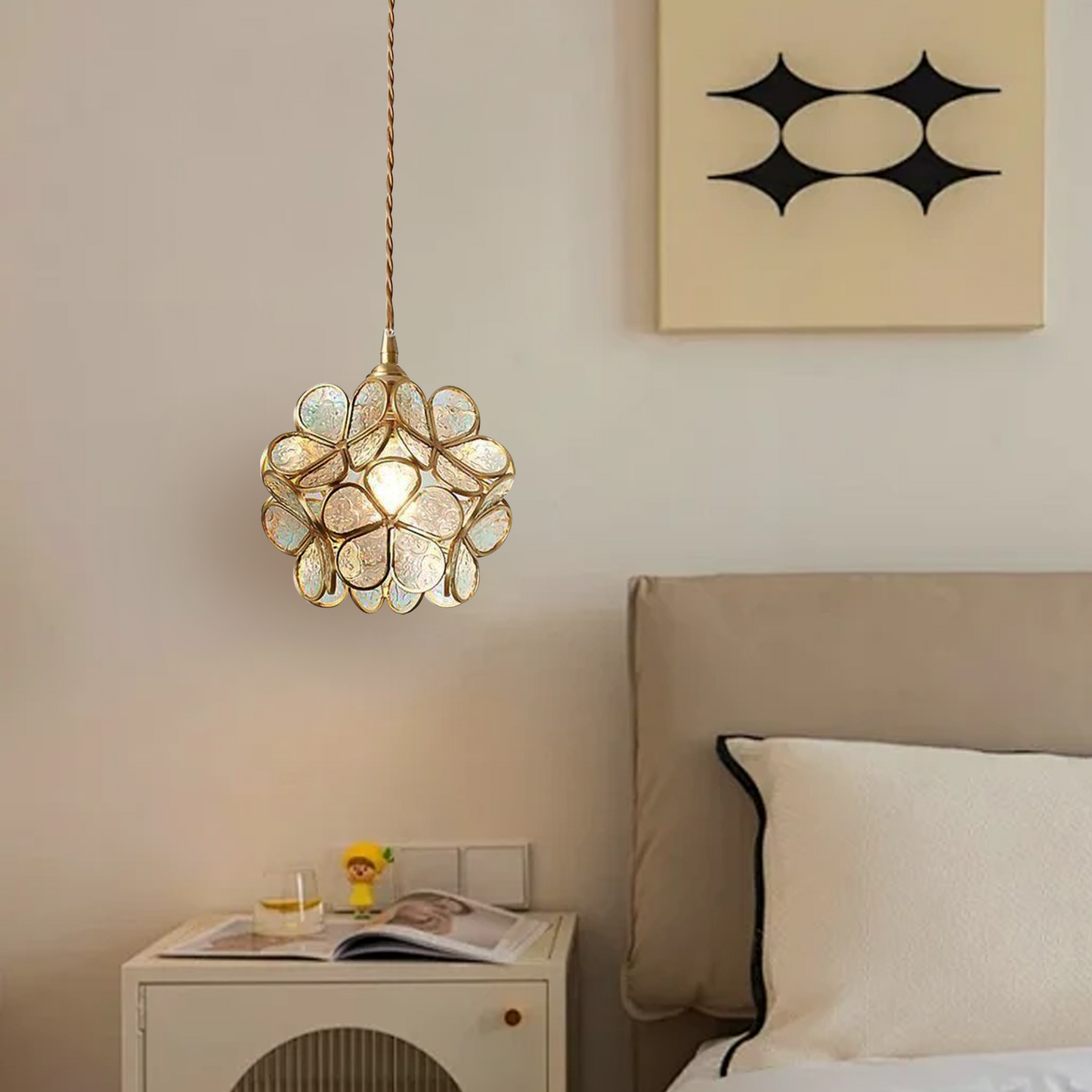 Elegant Glass Drop Pendant Light Fixture