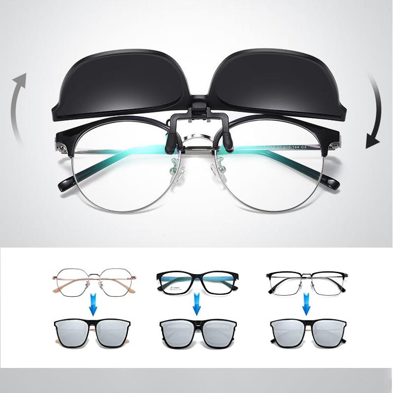 Polarized Clip On Flip Up Sunglasses