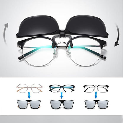 Polarized Clip On Flip Up Sunglasses