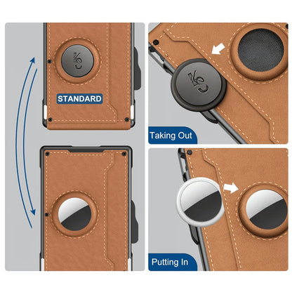 Premium Leather AirTag Wallet Card Holder