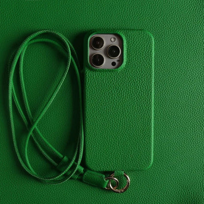 Premium Leather Phone Pouch with Shoulder Strap