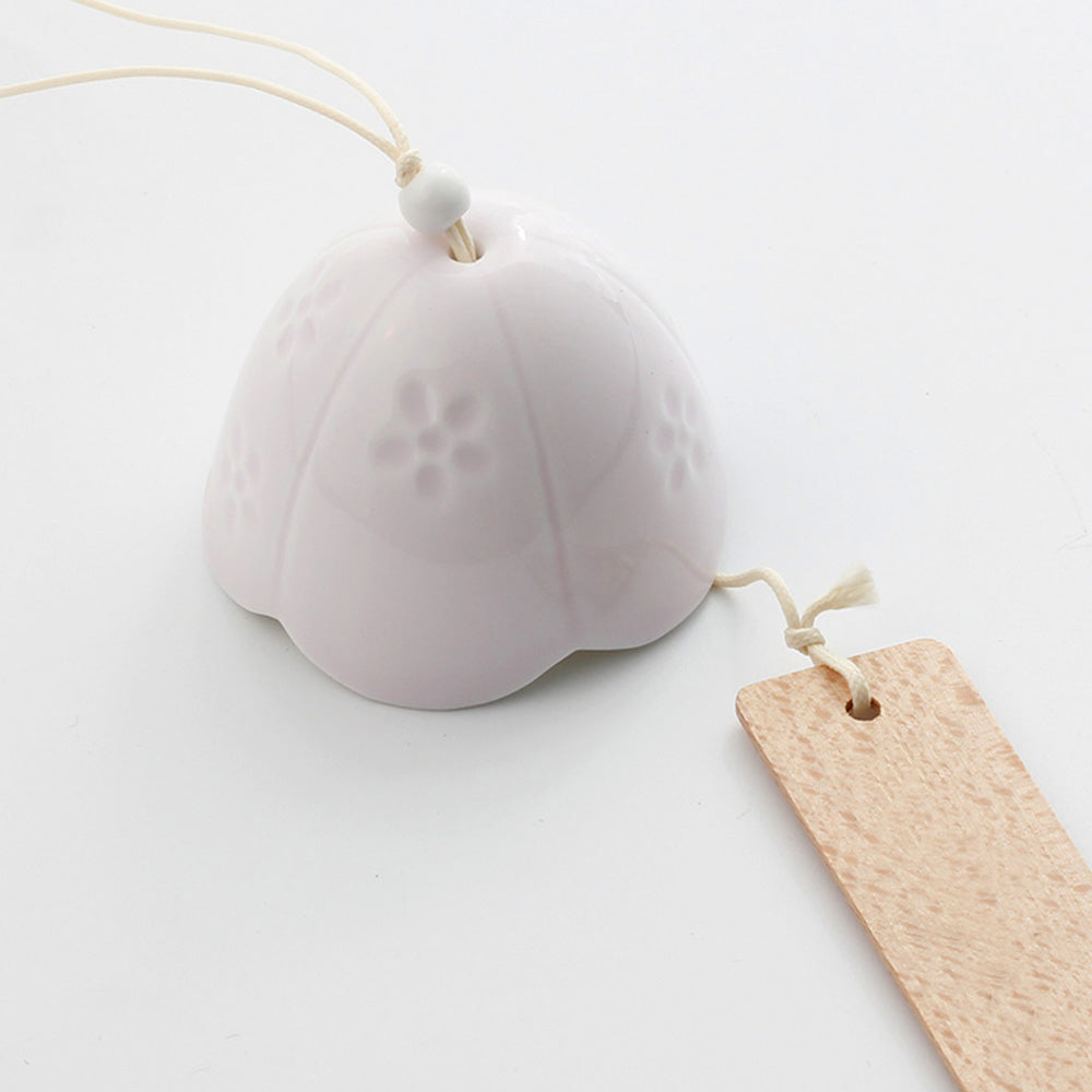Delicate White Ceramic Wind Chimes
