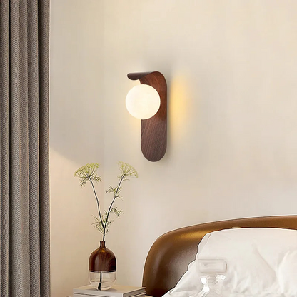 Brown Wooden Wall Light – Contemporary Style