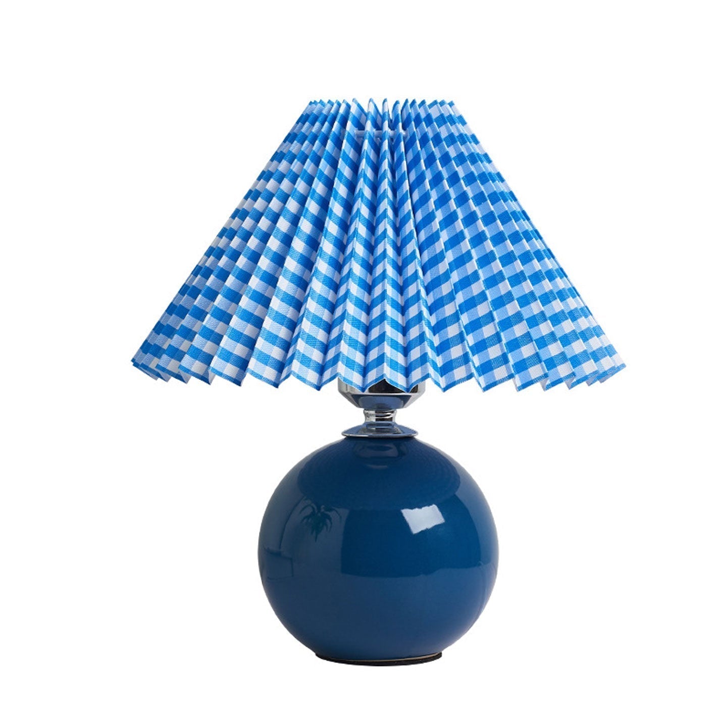 Simple Ceramic Desk Lamp with Folded Shade