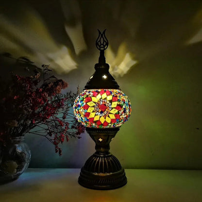 Vibrant Multi-Colored Glass Table Lamp