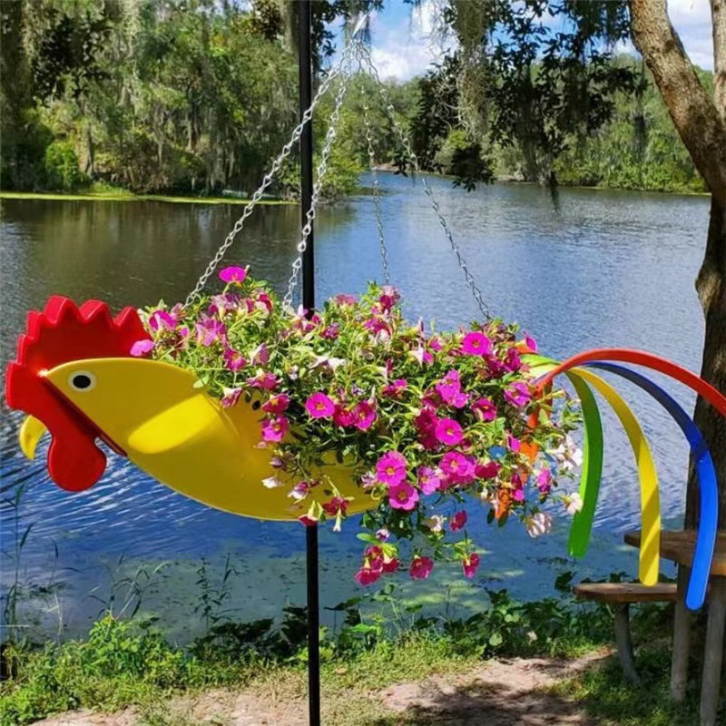Colorful Hanging Planter for Flowers and Herbs