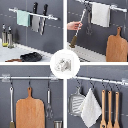 Easy Fit Adjustable Curtain Rod Adhesive Hooks