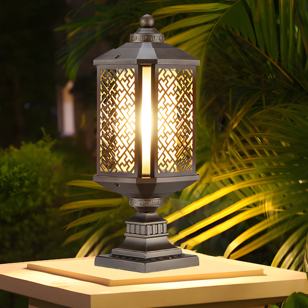 Vintage Outdoor Retro Metal Lantern Post Lights - Cofik