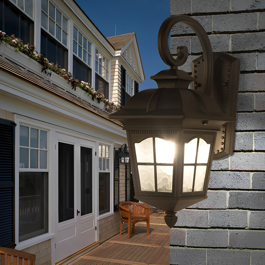 Classic Outdoor LED Glass Wall Lanterns