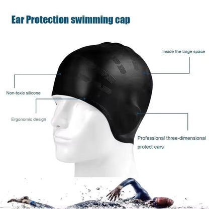 Soft Swim Cap with Ear Plugs