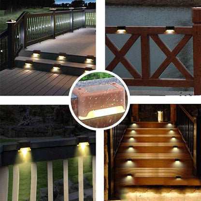 Solar Powered Outdoor Step Lights (4 Pack)