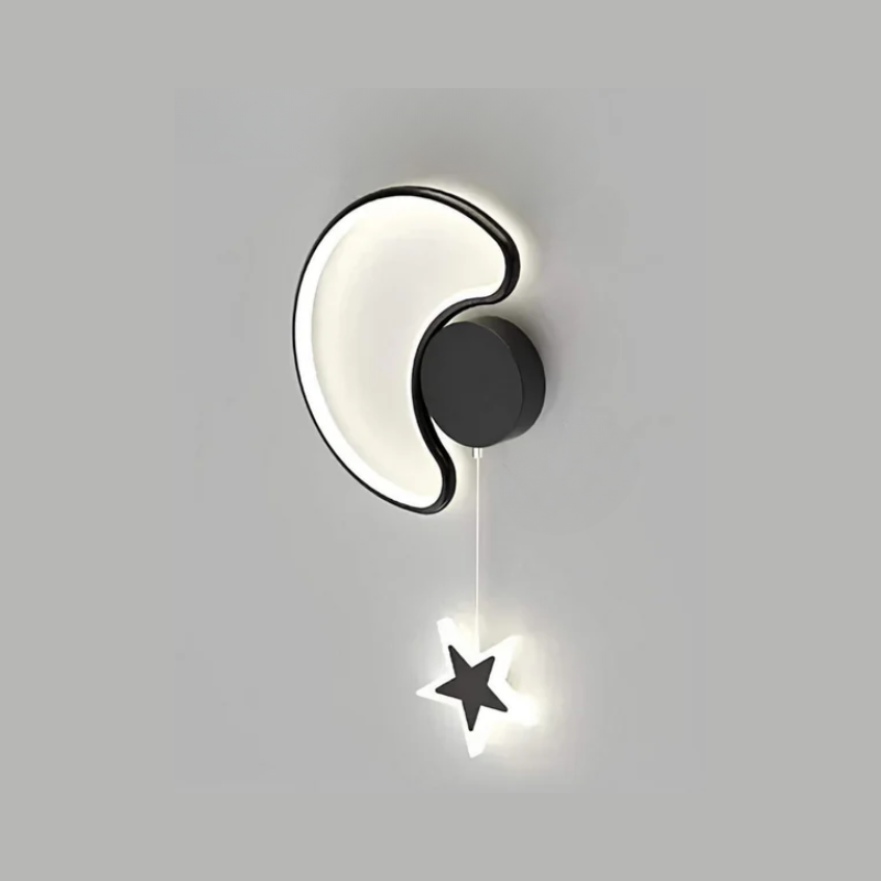 Cosy Night Wall Lamp with Stars and Moon