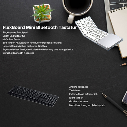 Portable Wireless Keyboard with Touchpad