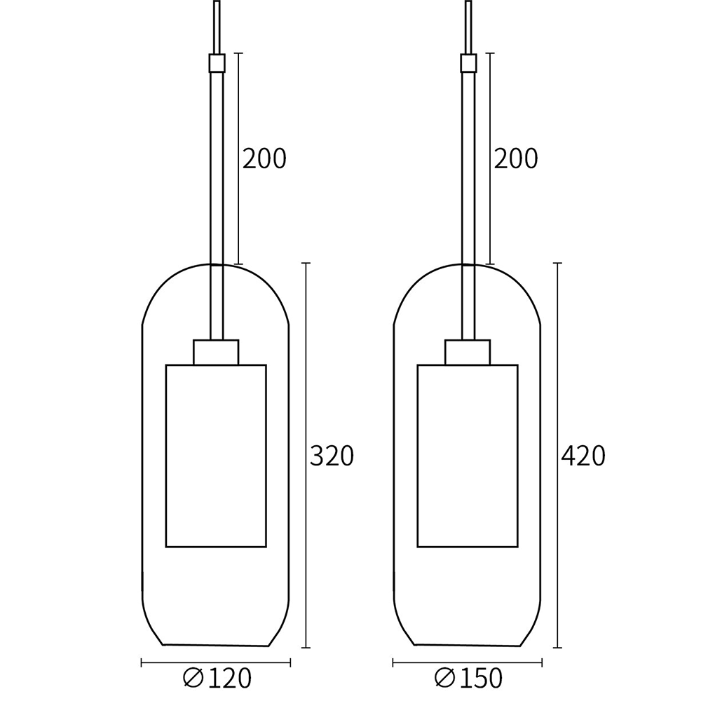 Stylish Home Glass Hanging Light