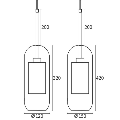 Stylish Home Glass Hanging Light
