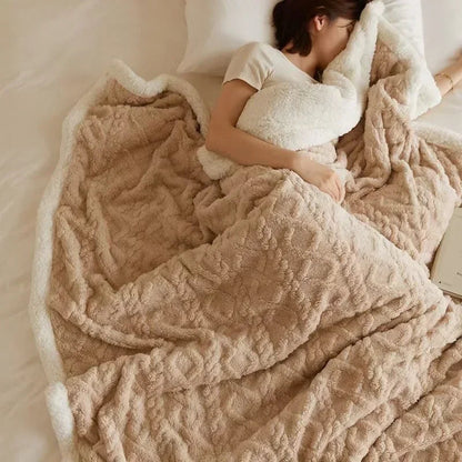 Plush Soft Woolen Throw Blanket