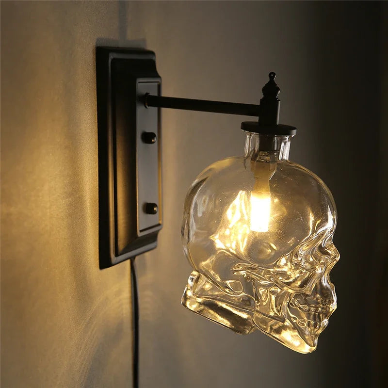 Dark Skull Vintage Wall Light