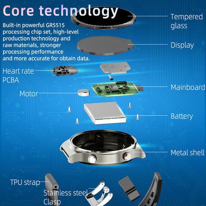Accurate Fitness Tracker Smartwatch with Heart Monitor