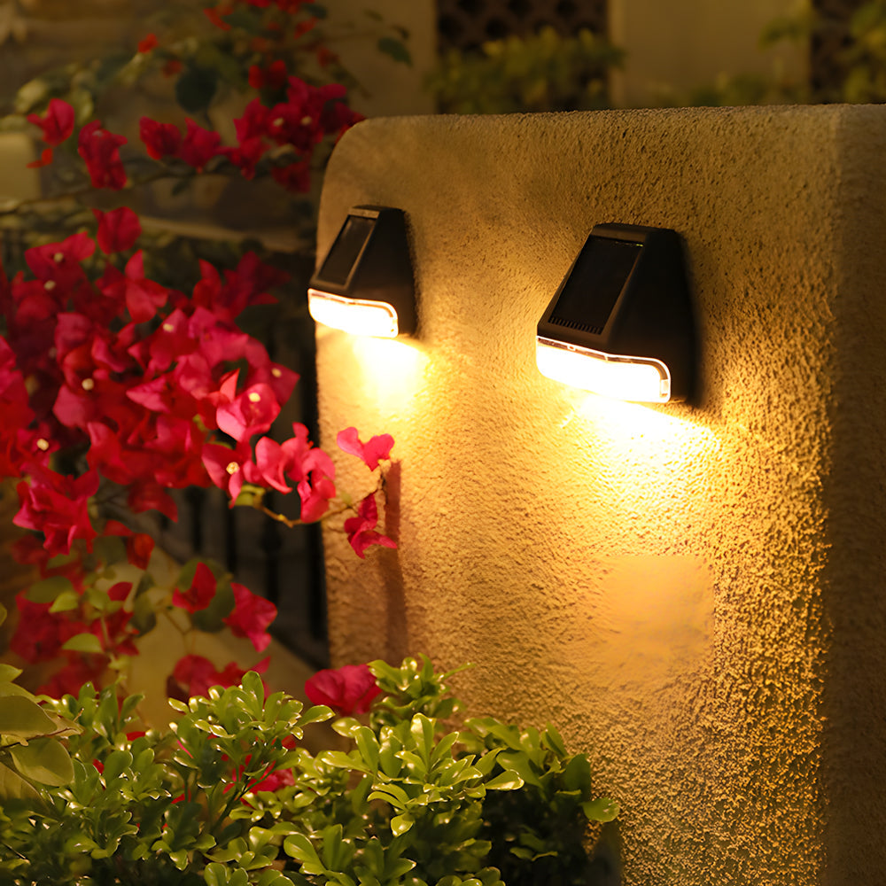 4 Pack Automatic Outdoor LED Solar Step Lights Warm White