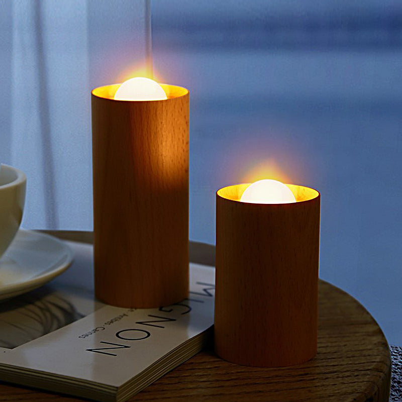 Warm Soft Wooden LED Desk Lamp