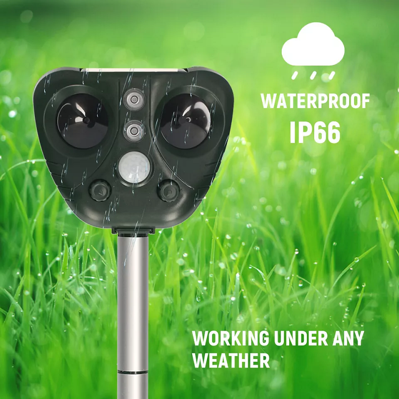 Outdoor Solar Bird Repeller, Ultrasonic Deterrent