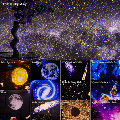Cosmic Star Projector with 360° Rotation