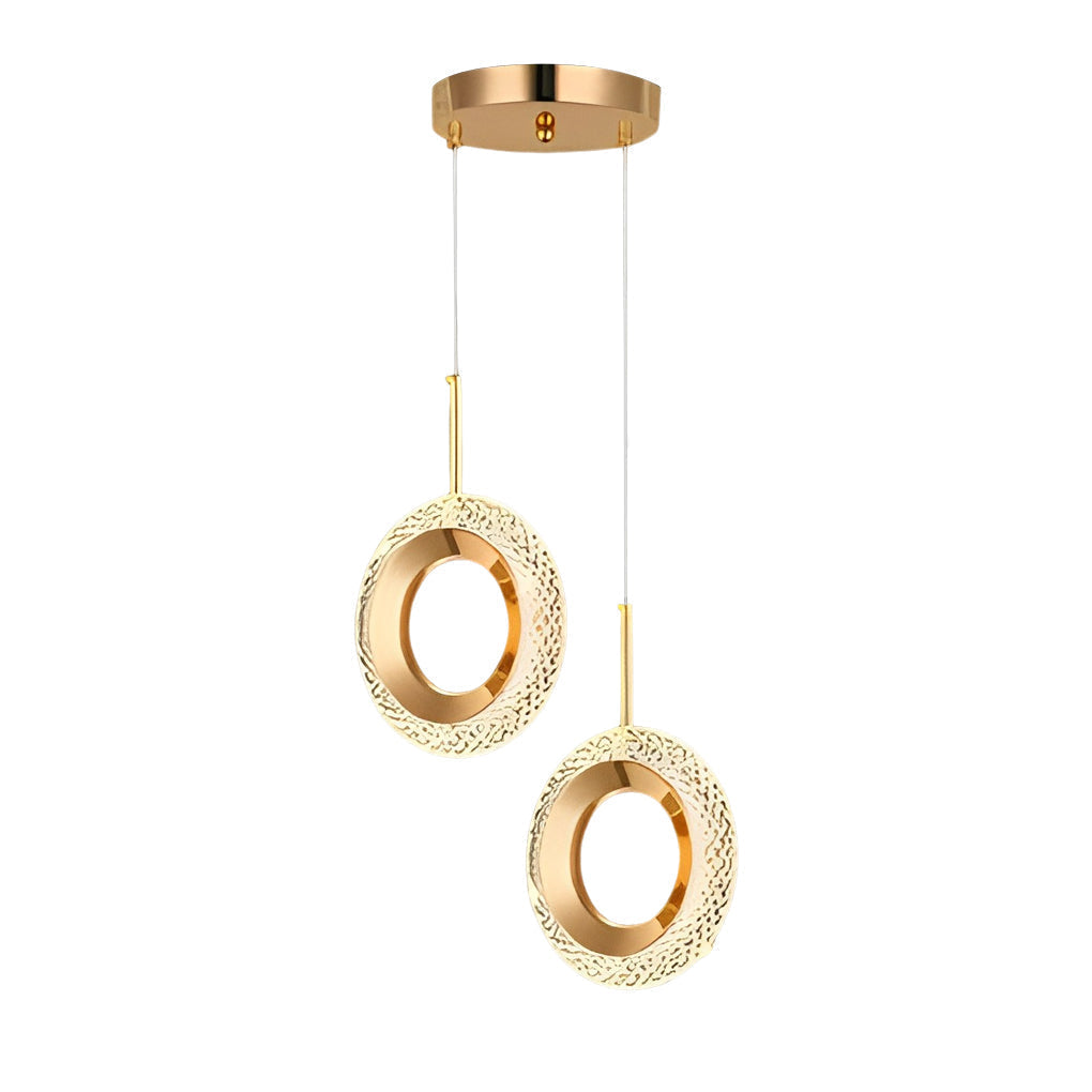 Simple Round Glass 3 Level Dimmable LED Pendant Light