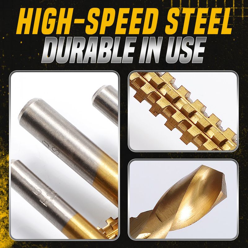Premium Titanium Drill Bits Set (6 Pieces)