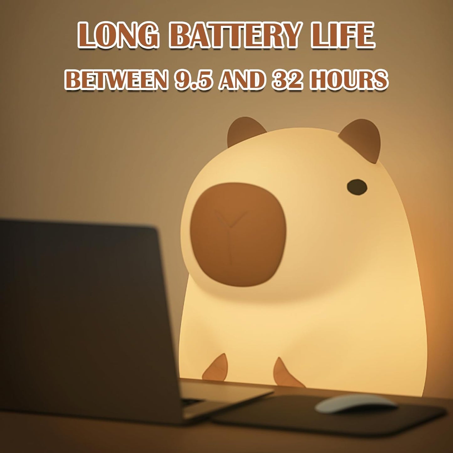 Cozy Capybara Nightlight - Soft Glow Lamp