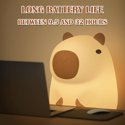 Cozy Capybara Nightlight - Soft Glow Lamp