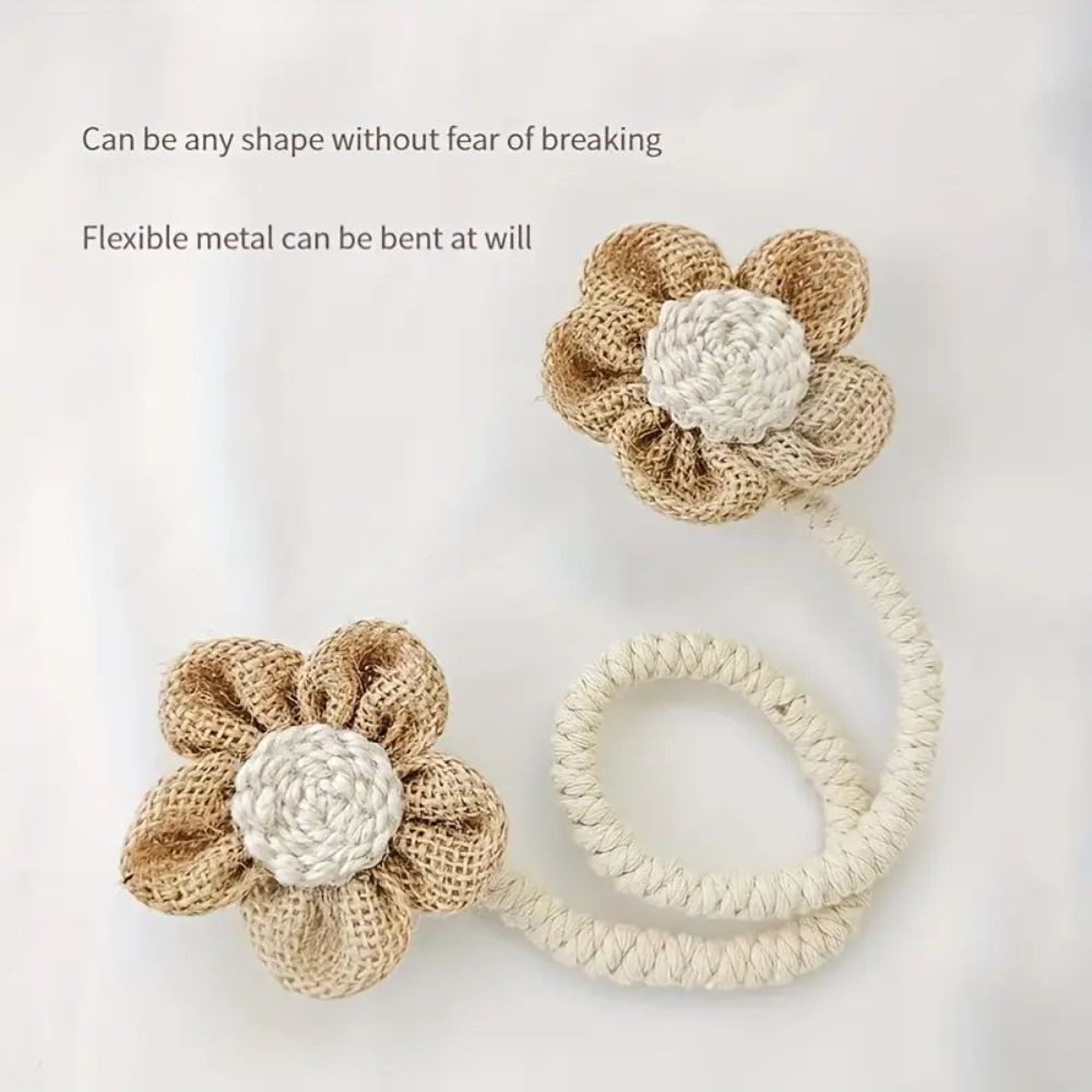 Decorative Floral Curtain Ties | 2 Piece Set