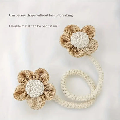 Decorative Floral Curtain Ties | 2 Piece Set
