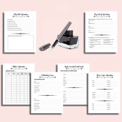 Funeral Life Planner Notebook