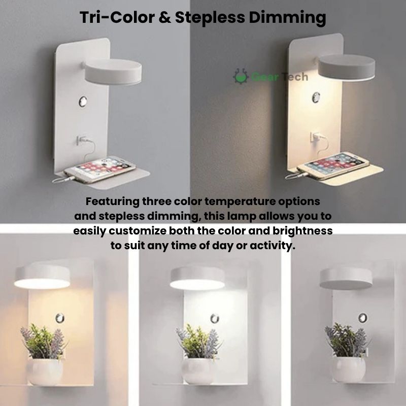 Modern LED Wall Light with Storage