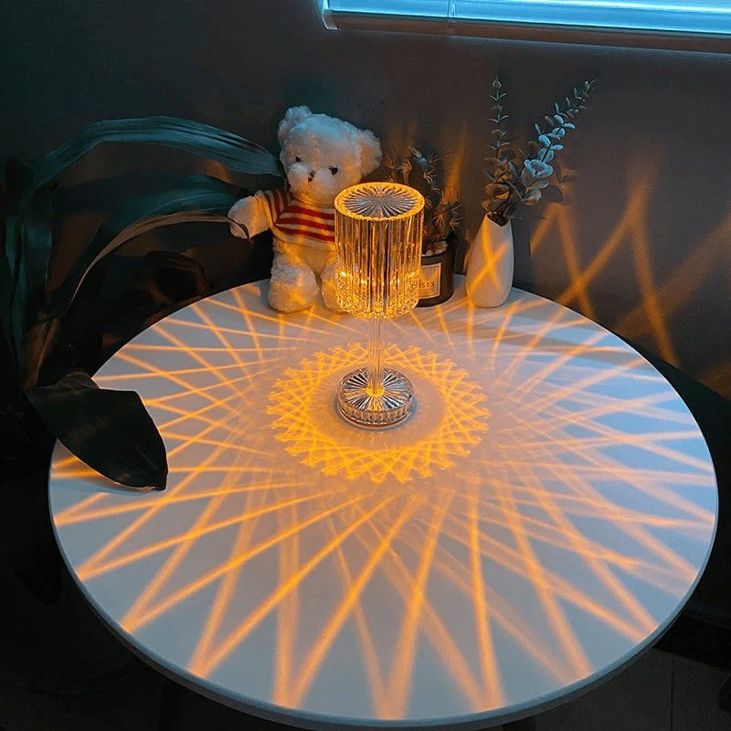 Sleek Dimmable Crystal Table Lamp