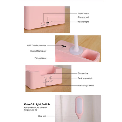 Compact Desk Lamp with Phone Stand