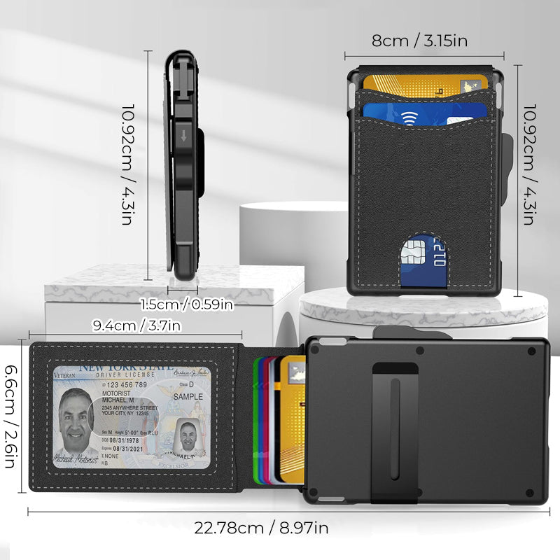 Premium Leather AirTag Wallet Card Holder