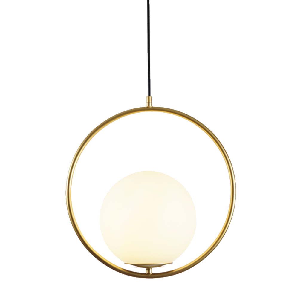 Sleek Brass Pendant Light Adjustable Ceiling Fixture