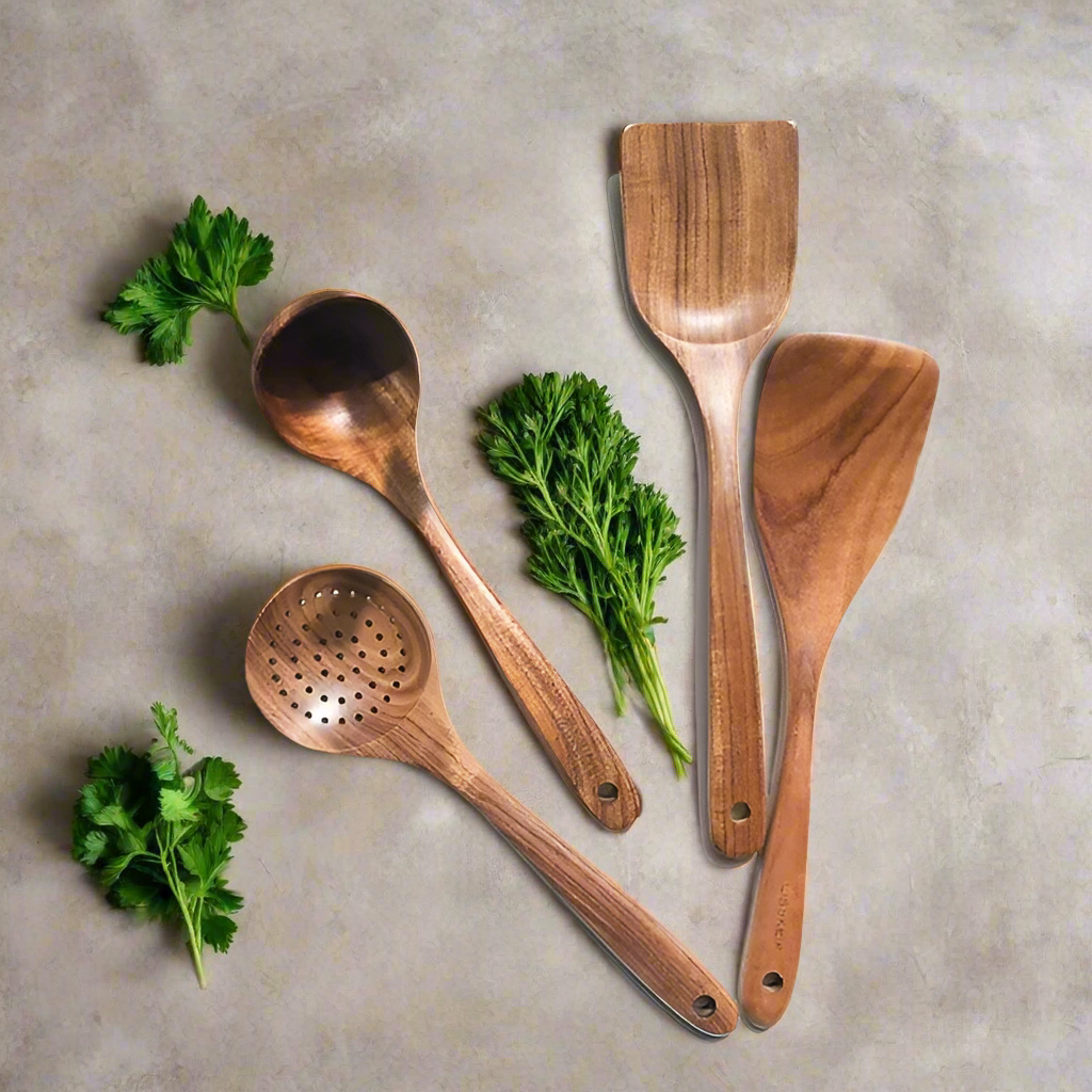 Eco Friendly Solid Wood Kitchen Tool Set