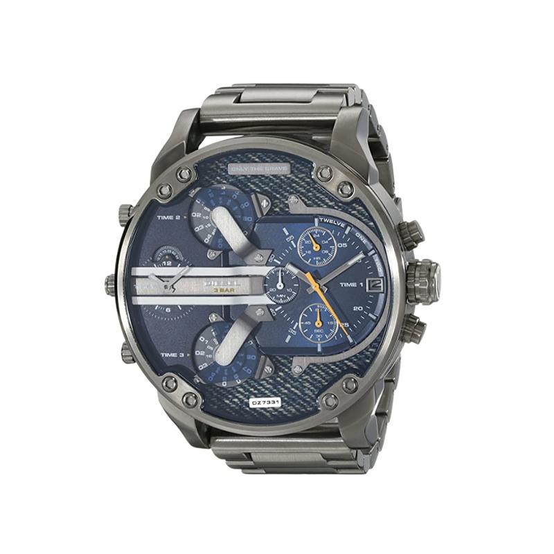 Modern Stainless Steel Quartz Chrono Watch