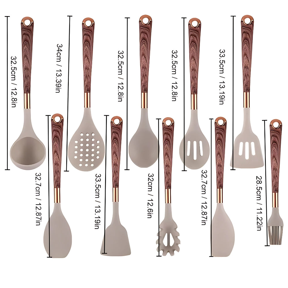 Premium Silicone Kitchen Utensil Set 10 Pieces