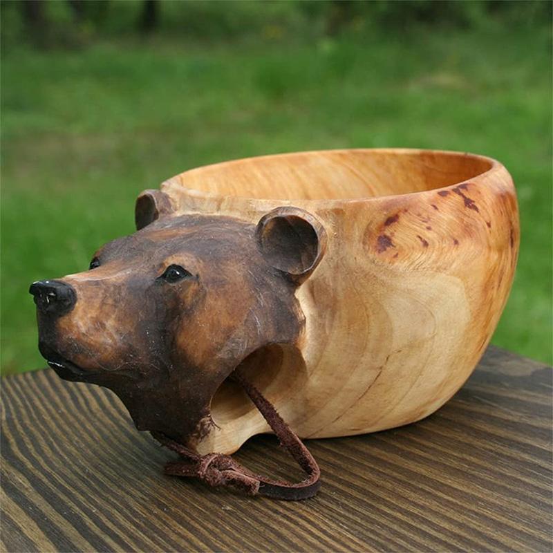 Unique Wooden Animal Coffee Mug